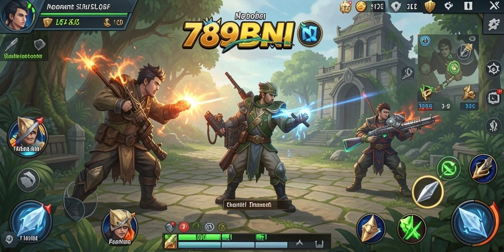 Screenshot utama menunjukkan aksi seru dalam gameplay SLG.
