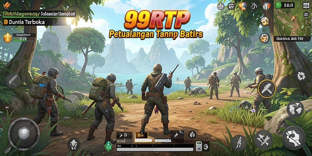 Tampilan gameplay 99RTP yang epik dalam dunia Open World.