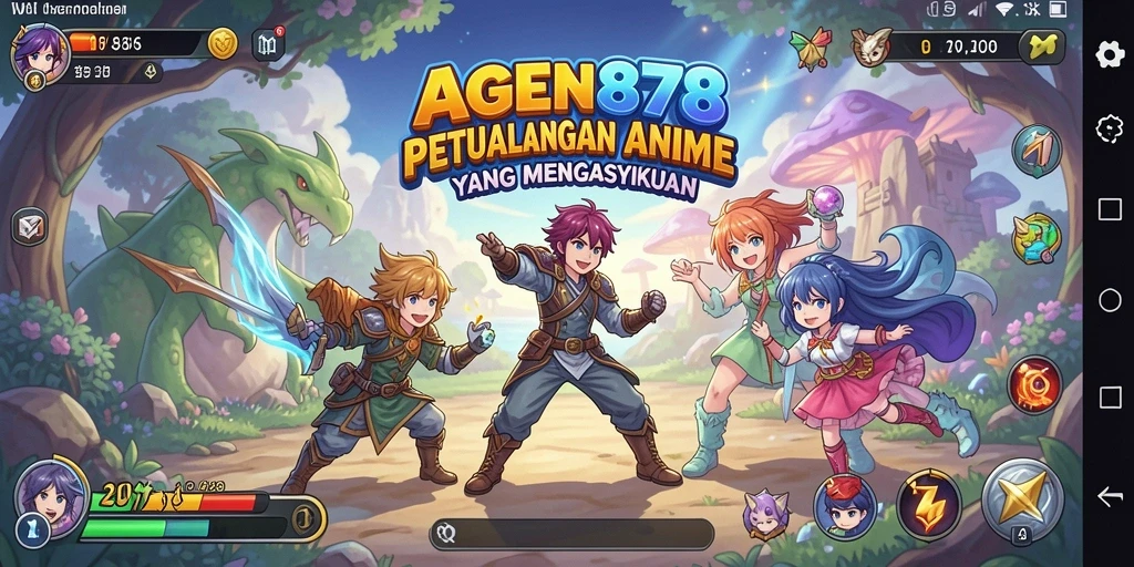 Screenshot menampilkan pertarungan seru dalam AGEN878 dengan karakter anime ikonik.
