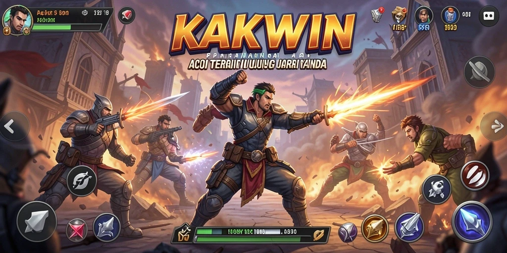 Tampilan gameplay KAKWIN yang mendebarkan dan penuh aksi.