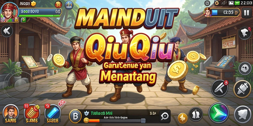Tampilan gameplay QiuQiu yang seru di MAINDUIT.
