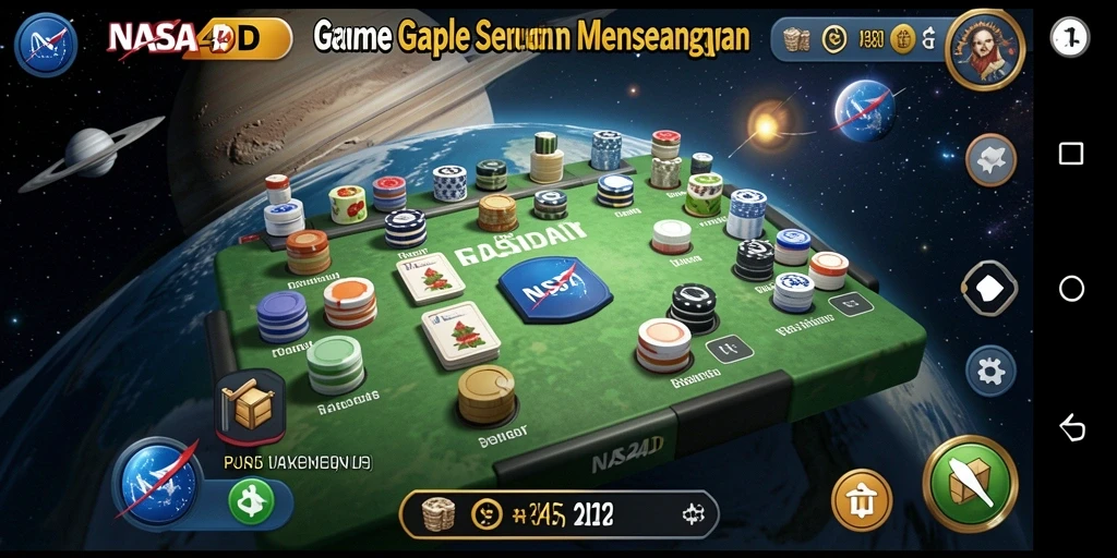 Tampilan gameplay seru dari game Gaple NASA4D.