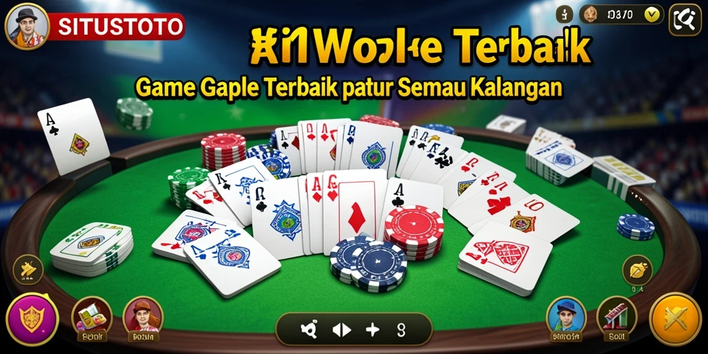 Screenshot gameplay SITUSTOTO menampilkan suasana bermain Gaple yang seru.