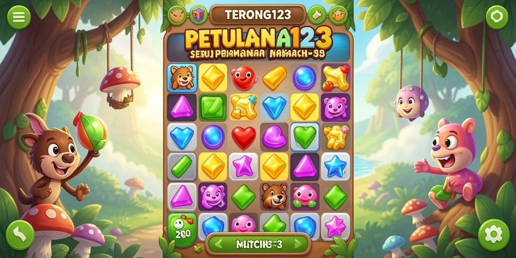 Tampilan gameplay <strong>TERONG123</strong> yang menarik dalam kategori Match-3.