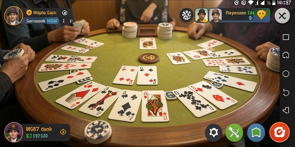 Tampilan gameplay seru dari permainan Gaple WG87.